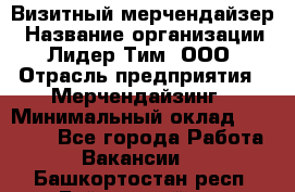 Визитный мерчендайзер › Название организации ­ Лидер Тим, ООО › Отрасль предприятия ­ Мерчендайзинг › Минимальный оклад ­ 18 000 - Все города Работа » Вакансии   . Башкортостан респ.,Баймакский р-н